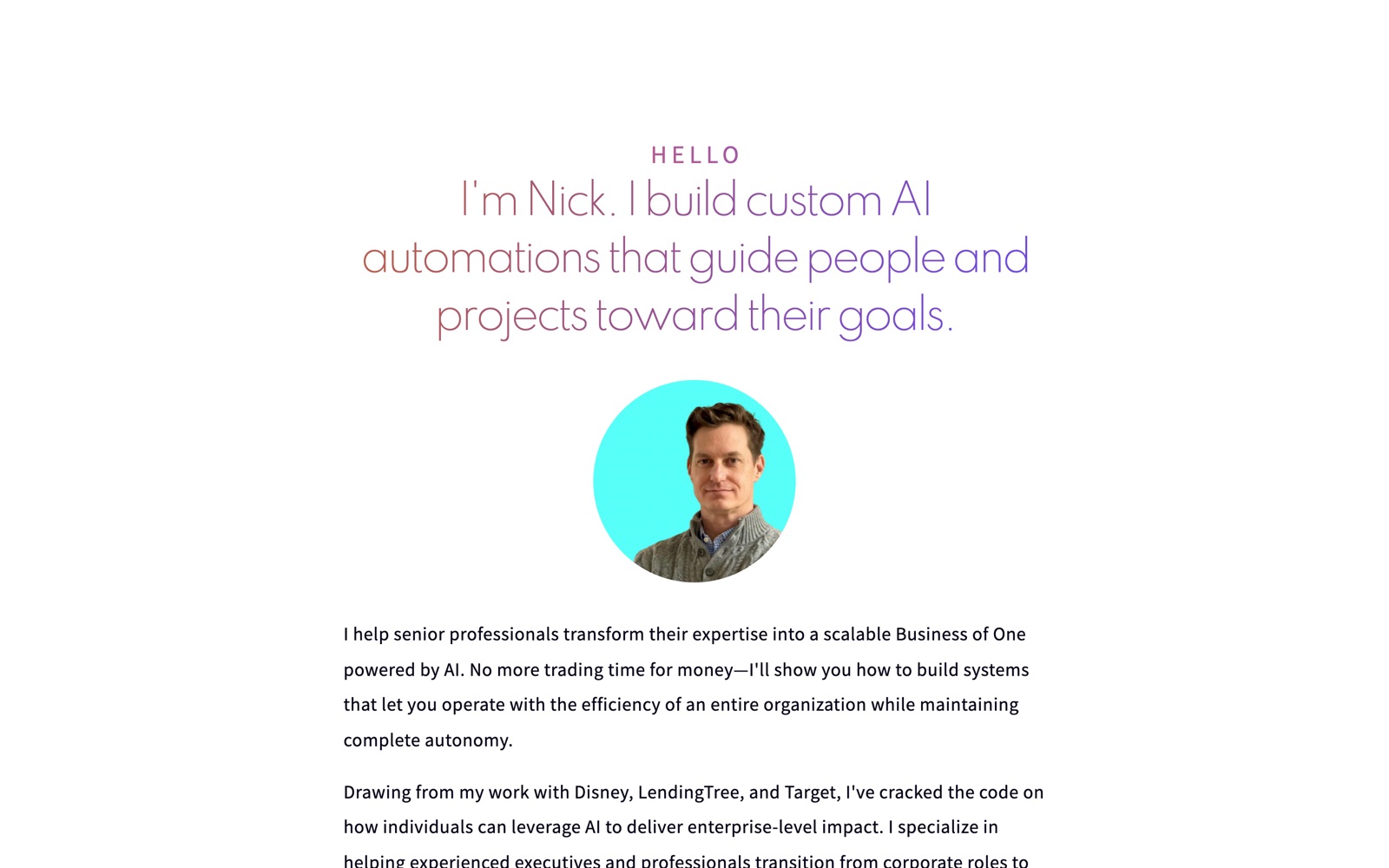 nicklipetzky.com, last captured by the Wayback Machine in March 2025